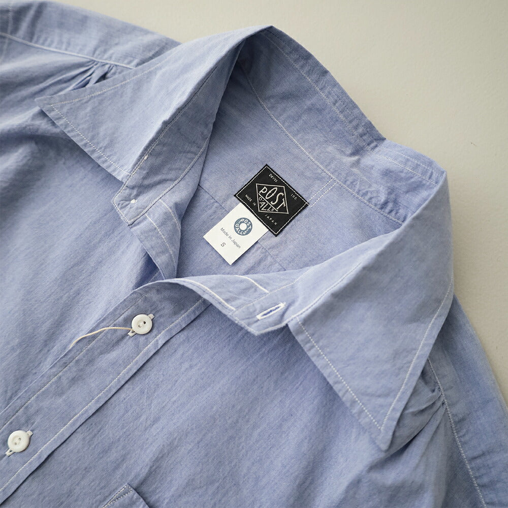 ポストオーバーオールズOriginalBLShirt(highcountbroadclothlt.blue)(3232HBL)PostO’Alls(メンズ)【2026春夏】*送料無料*【後払い決済不可】*
