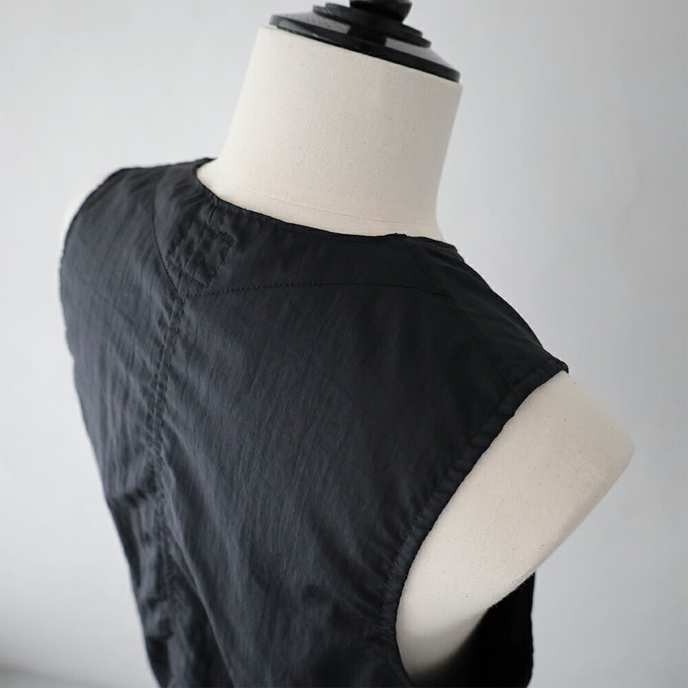 ポストオーバーオールズDEE Vest 2(crinkle nylon taffeta black)(3503