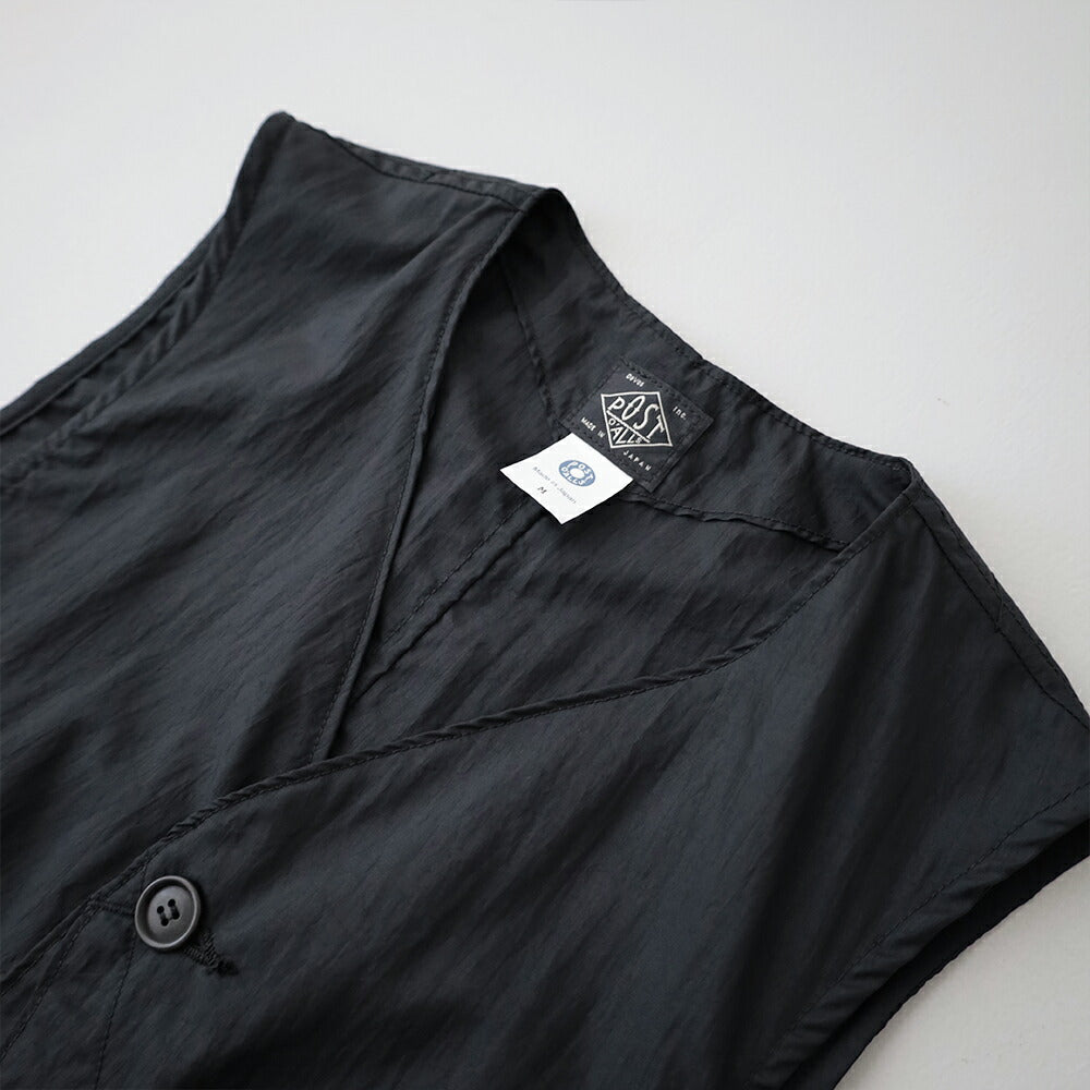ポストオーバーオールズDEE Vest 2(crinkle nylon taffeta black)(3503