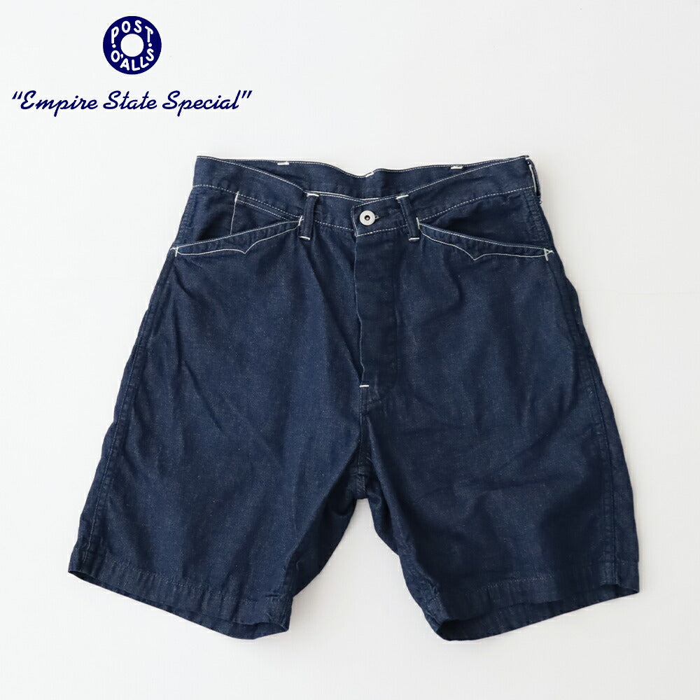 ポストオーバーオールズSWEETBEARShort(8oz.denimdarkindigo)(3327S8DI)PostO’Alls(メンズ)【2026春夏】*送料無料*【後払い決済不可】*