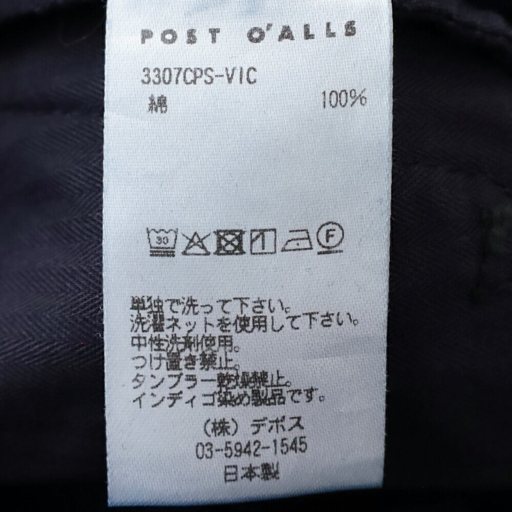 ポストオーバーオールズPOSTCoachShorts(vintageindigocanvasdeepwashedindigo)(3307CPSVIC)PostO’Alls(メンズ)【2026春夏】*送料無料*【後払い決済不可】*