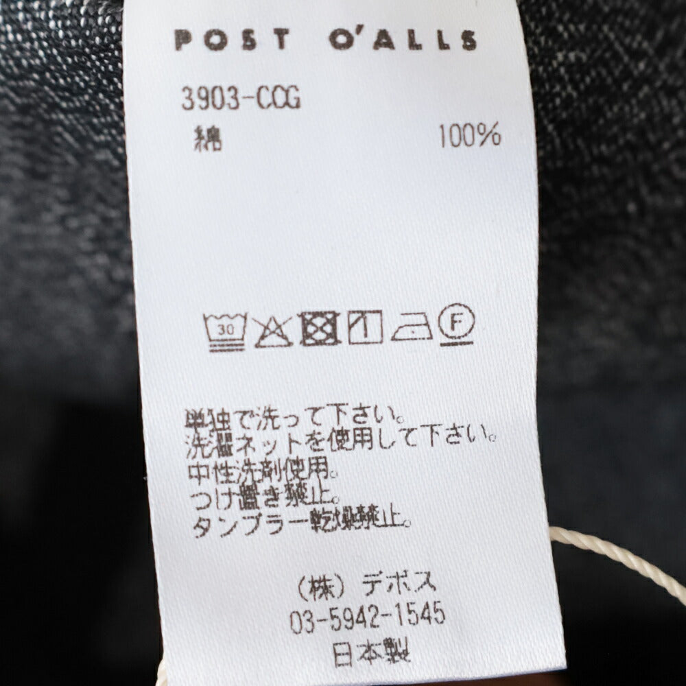 ポストオーバーオールズPOSTBallCap(cottonconvert)(3903CCG)PostO’Alls(帽子)*送料無料*【後払い決済不可】*