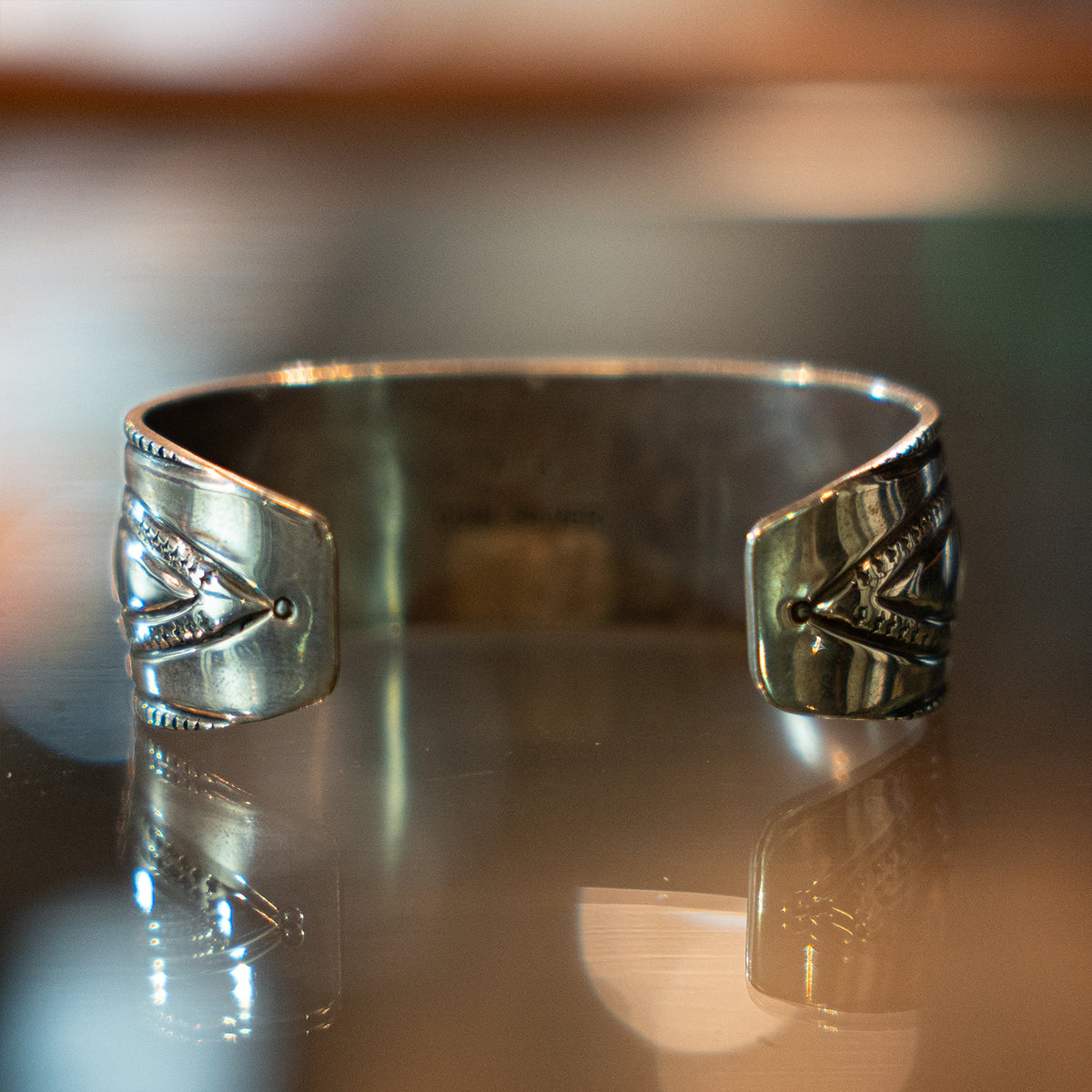 Coin Silver / Bisbee Turquoise Bracelet<br>【Arland Ben】<br>
