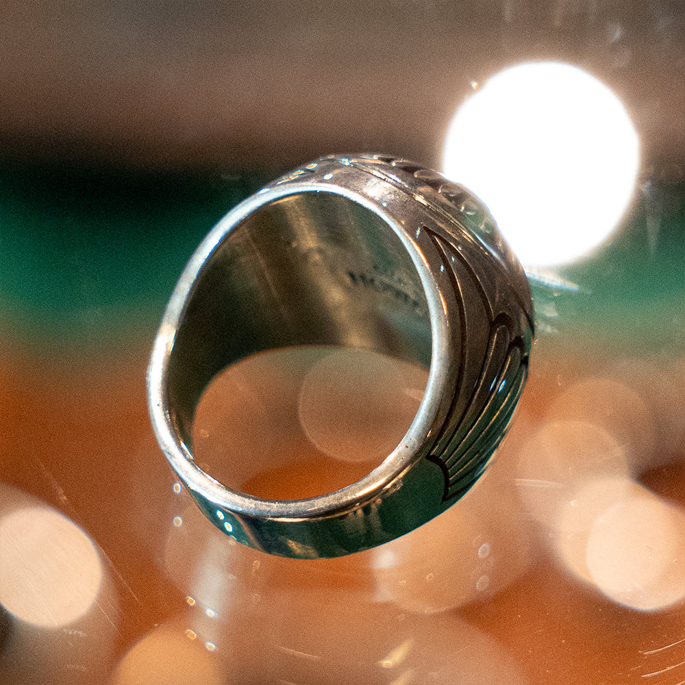 Domed Circle Sunburst Design Box Ring<br>【Howard Nelson】<br>(LEW138704)