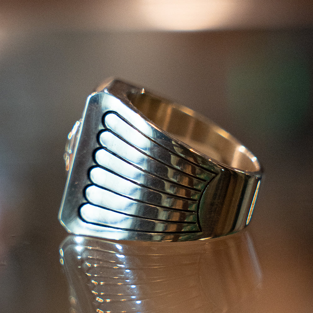 Rectangle Sunburst Design Box Ring<br>【Howard Nelson】<br>(LEW140603)