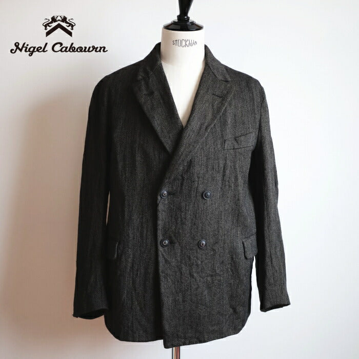 ナイジェルケーボンエンジニアダブルブレストジャケット-ソルト＆ペッパー(80490480930)ENGINEERDBJACKETS&PNigelCabourn(メンズ)【2024秋冬】*送料無料*【後払い決済不可】*