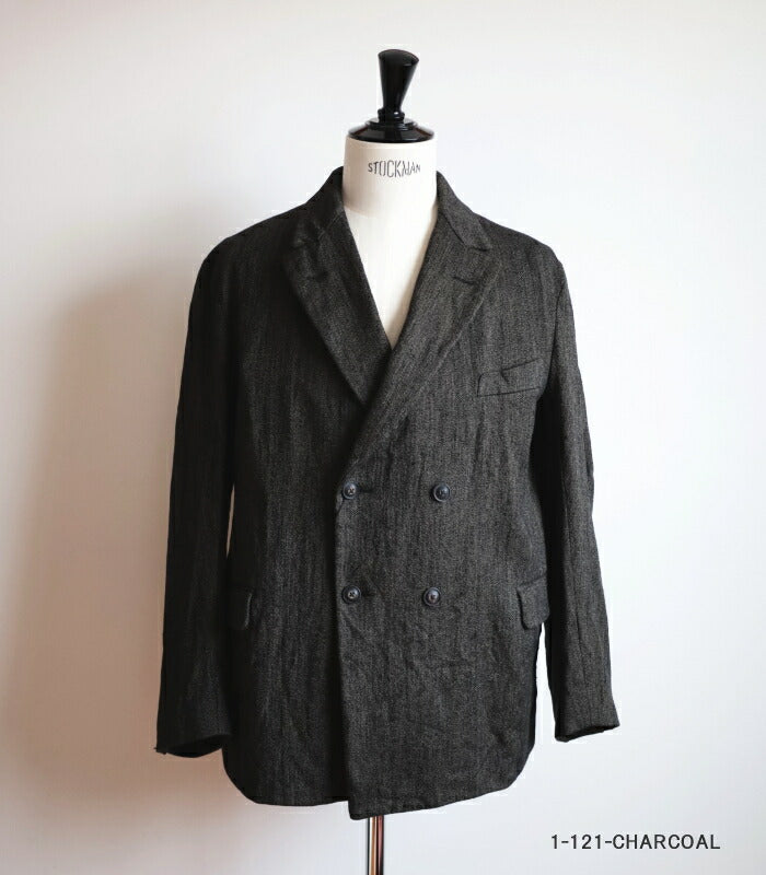 ナイジェルケーボンエンジニアダブルブレストジャケット-ソルト＆ペッパー(80490480930)ENGINEERDBJACKETS&PNigelCabourn(メンズ)【2024秋冬】*送料無料*【後払い決済不可】*
