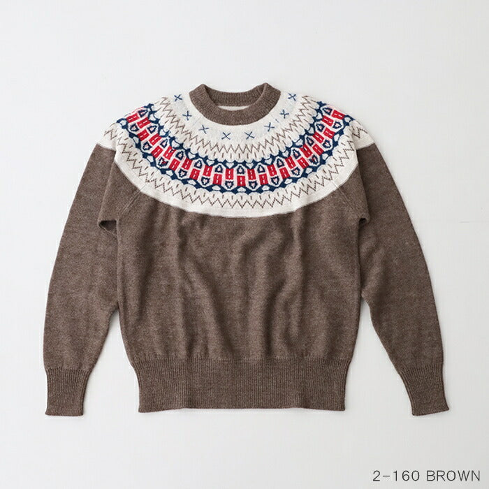 ナイジェルケーボンNORDICSWEATERSNOWPATTERNRV(80510040001)NORDICSWEATERSNOWPATTERNRVNigelCabourn(メンズ)【2025秋冬】*送料無料*【後払い決済不可】*
