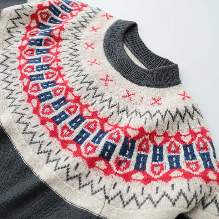 ナイジェルケーボンNORDICSWEATERSNOWPATTERNRV(80510040001)NORDICSWEATERSNOWPATTERNRVNigelCabourn(メンズ)【2025秋冬】*送料無料*【後払い決済不可】*