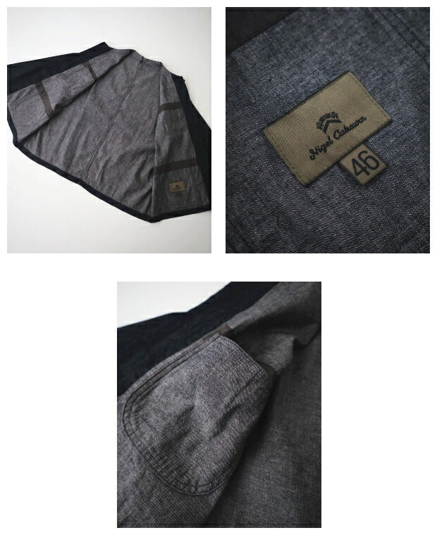 ナイジェルケーボンフレンチチャイナジャケット10オンスデニム(80480030000)FRENCHCHINAJK10ozDENIMNigelCabourn(メンズ)【2024春夏】*送料無料*【後払い決済不可】*