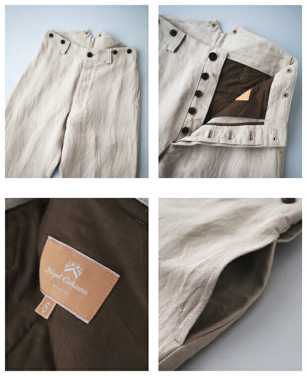 ナイジェルケーボンワークパンツヘンプツイル(80480850001)WORKPANTHEMPTWILLNigelCabourn(レディース)【2024春夏】*送料無料*【後払い決済不可】*