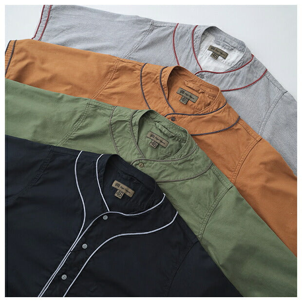 ナイジェルケーボンベースボールシャツショートスリーブタイプ2(80480011002)BASEBALLSHIRTS/STYPE2NigelCabourn(メンズ)【2024春夏】*送料無料*【後払い決済不可】*