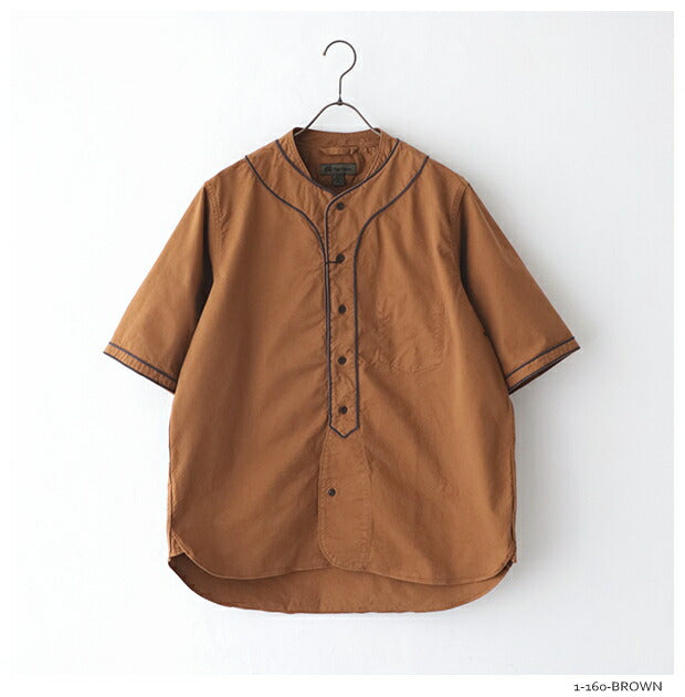 ナイジェルケーボンベースボールシャツショートスリーブタイプ2(80480011002)BASEBALLSHIRTS/STYPE2NigelCabourn(メンズ)【2024春夏】*送料無料*【後払い決済不可】*