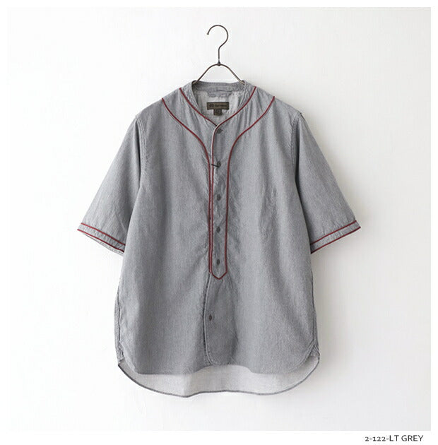 ナイジェルケーボンベースボールシャツショートスリーブタイプ2(80480011002)BASEBALLSHIRTS/STYPE2NigelCabourn(メンズ)【2024春夏】*送料無料*【後払い決済不可】*