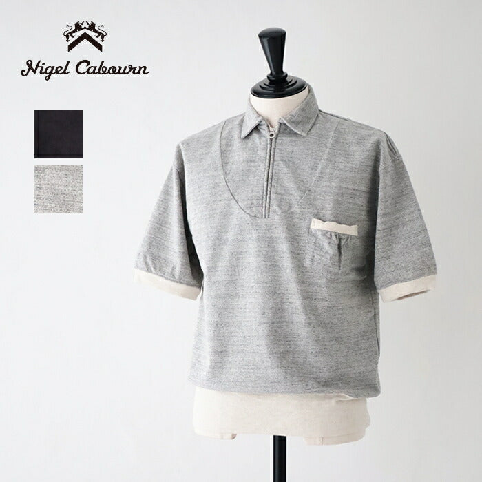 ナイジェルケーボンジップアップトレーニングシャツバンピー(80500021006)ZIP-UPTRANNINGSHIRTBUMPYNigelCabourn(メンズ)【2025春夏】*送料無料*【後払い決済不可】*