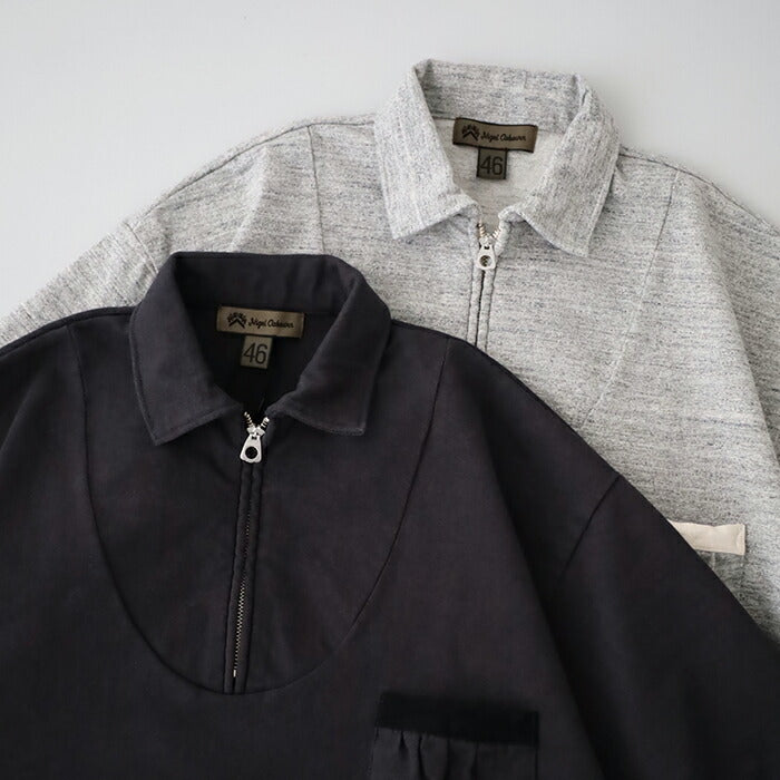 ナイジェルケーボンジップアップトレーニングシャツバンピー(80500021006)ZIP-UPTRANNINGSHIRTBUMPYNigelCabourn(メンズ)【2025春夏】*送料無料*【後払い決済不可】*