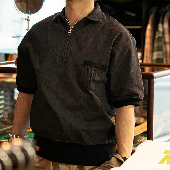 ナイジェルケーボンジップアップトレーニングシャツバンピー(80500021006)ZIP-UPTRANNINGSHIRTBUMPYNigelCabourn(メンズ)【2025春夏】*送料無料*【後払い決済不可】*