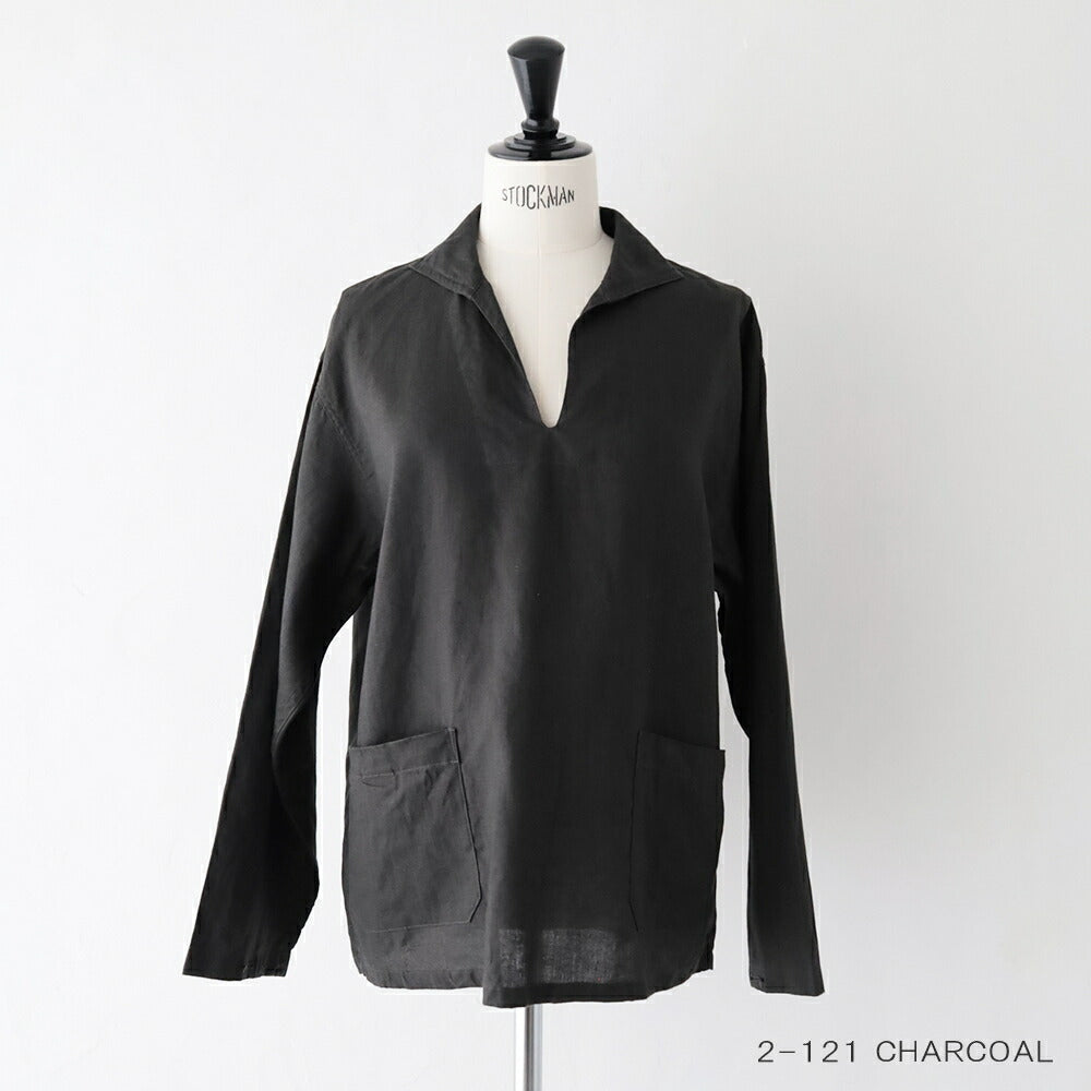 ナイジェルケーボンフレンチプルオーバーシャツ-ヘンプ(80520810009)FRENCHP/OSHIRTHEMPNigelCabourn(レディース)【2026春夏】*送料無料*【後払い決済不可】*