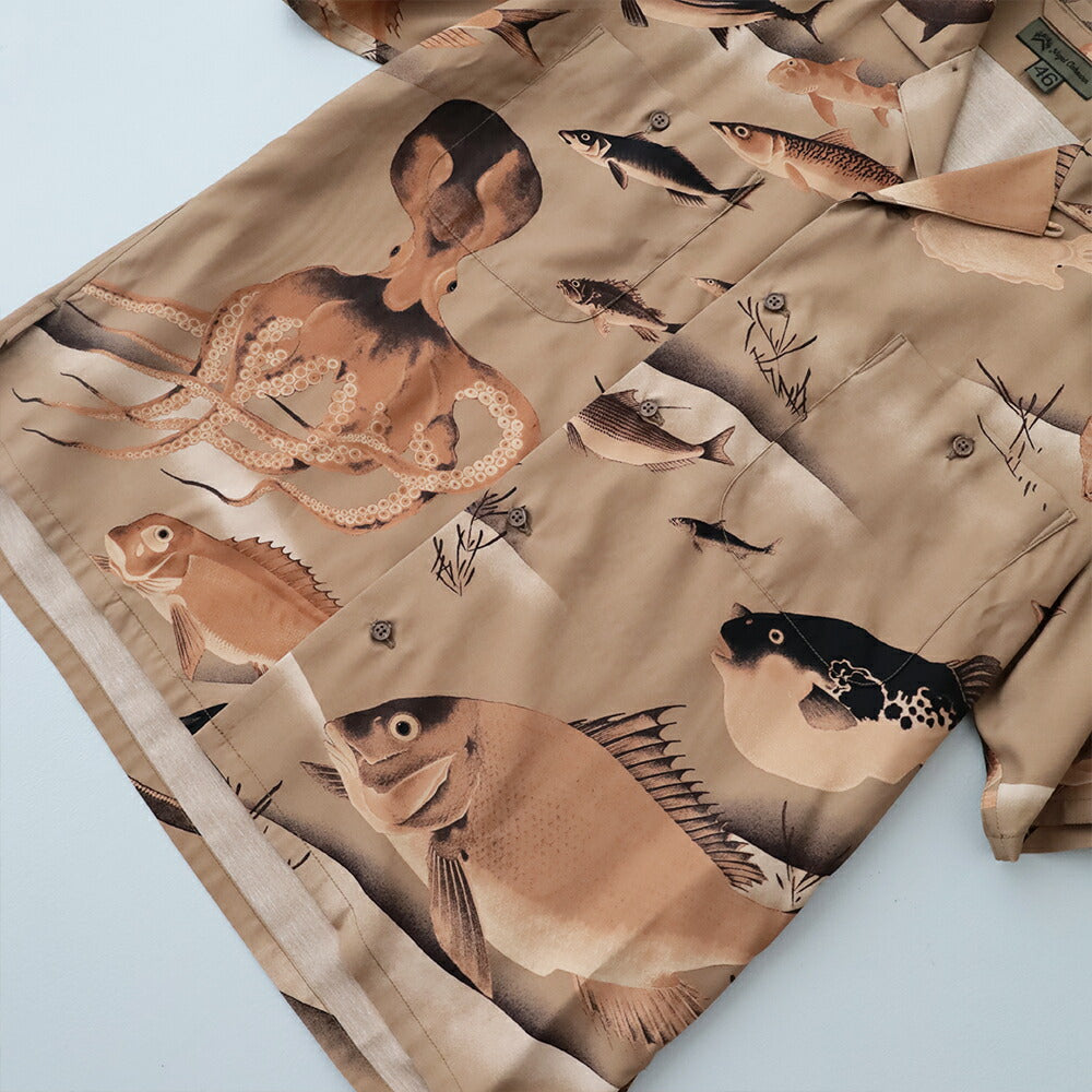 ナイジェルケーボンアロハシャツ-ギョグン(80520011005)ALOHASHIRTGYOGUNNigelCabourn(メンズ)【2026春夏】*送料無料*【後払い決済不可】*