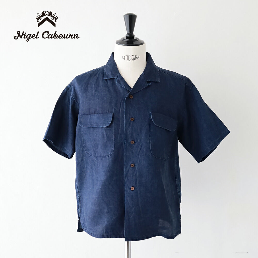 ナイジェルケーボンオープンカラーシャツ-リネンインディゴ(80520011011)OPENCOLLARSHLINENINDIGONigelCabourn(メンズ)【2026春夏】*送料無料*【後払い決済不可】*