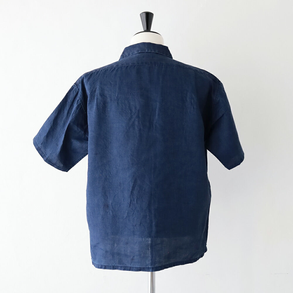 ナイジェルケーボンオープンカラーシャツ-リネンインディゴ(80520011011)OPENCOLLARSHLINENINDIGONigelCabourn(メンズ)【2026春夏】*送料無料*【後払い決済不可】*