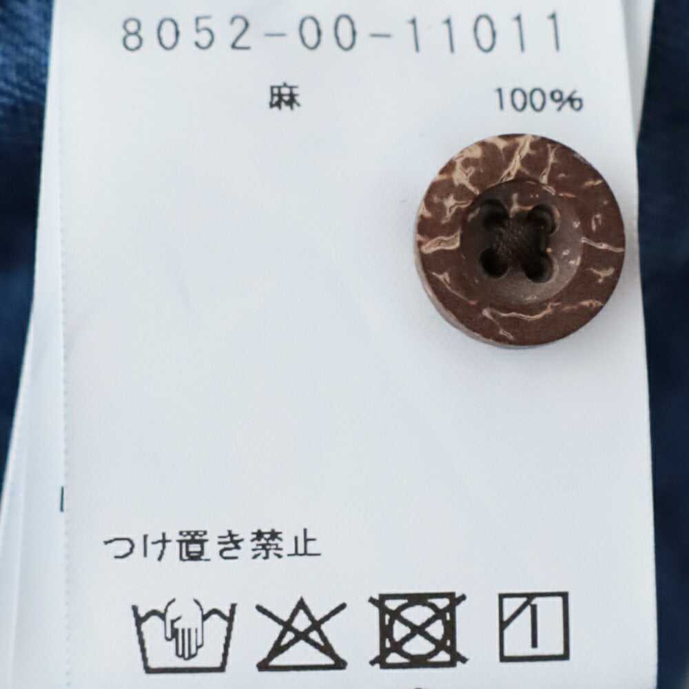 ナイジェルケーボンオープンカラーシャツ-リネンインディゴ(80520011011)OPENCOLLARSHLINENINDIGONigelCabourn(メンズ)【2026春夏】*送料無料*【後払い決済不可】*