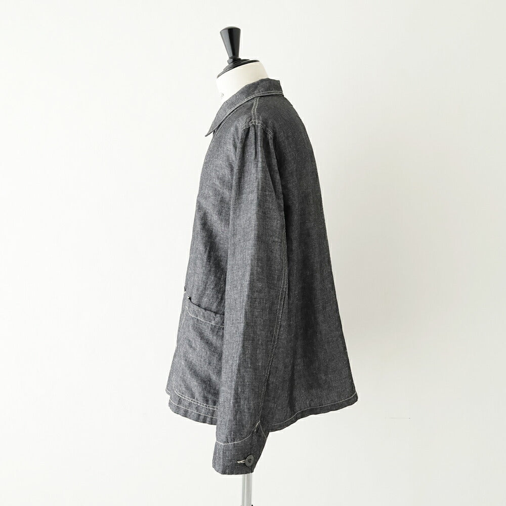 ナイジェルケーボンチョアジャケット-リネンデニム(80521380020)JK03-02CHOREJKLINENDENIMNigelCabourn(メンズ)【2026春夏】*送料無料*【後払い決済不可】*