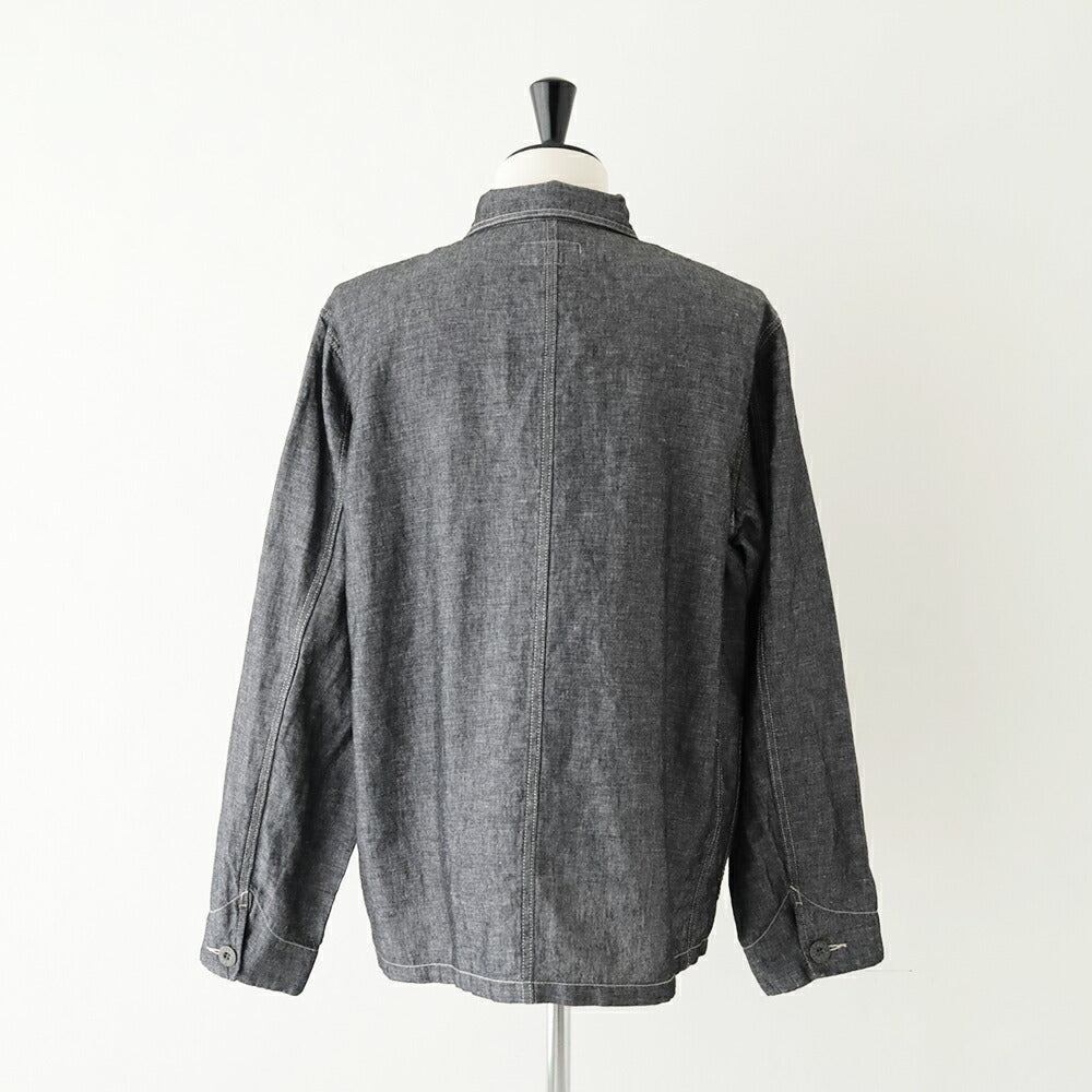 ナイジェルケーボンチョアジャケット-リネンデニム(80521380020)JK03-02CHOREJKLINENDENIMNigelCabourn(メンズ)【2026春夏】*送料無料*【後払い決済不可】*