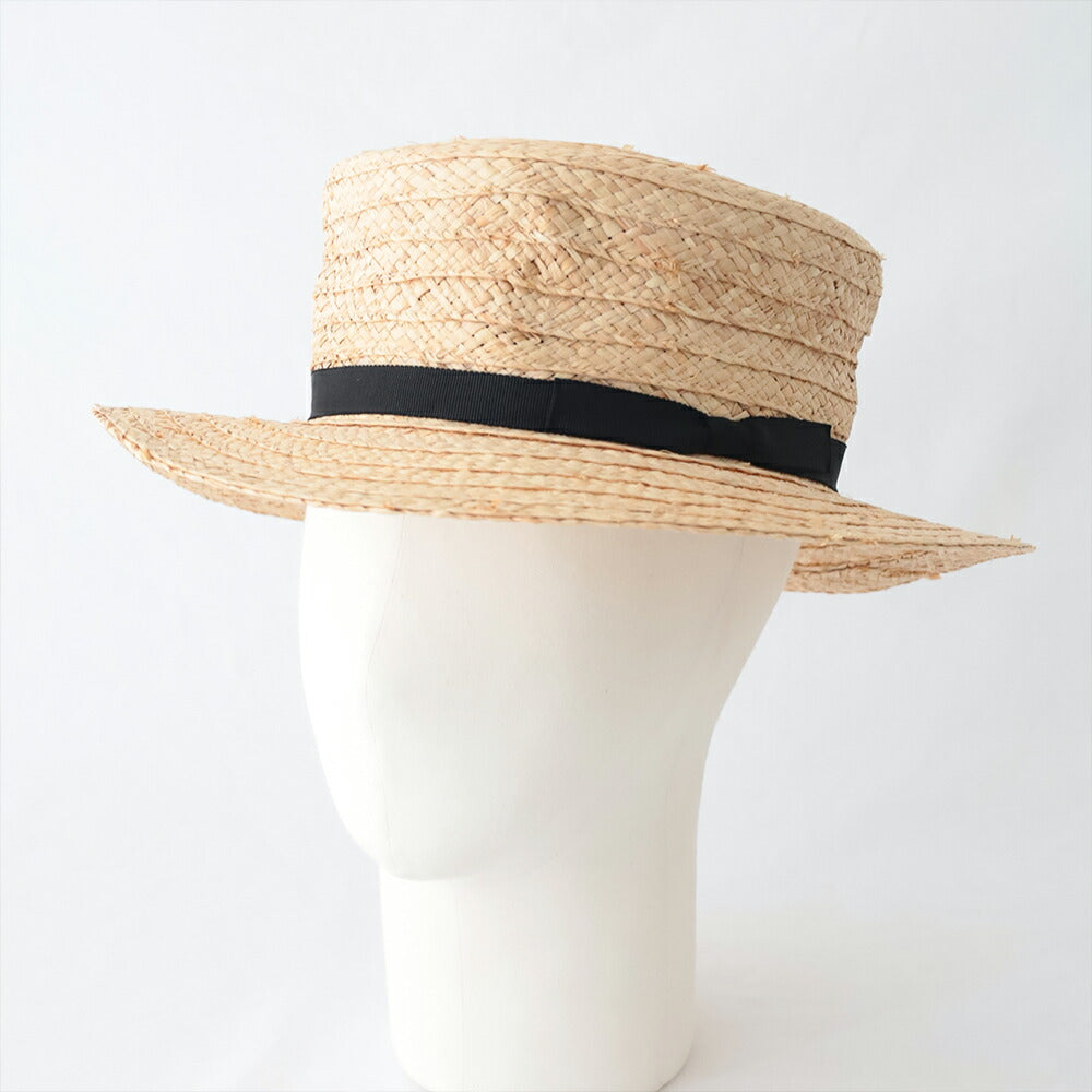 RAFFIA CRUSHED BOATER HAT(WYYY261349)(帽子)【2026春夏】