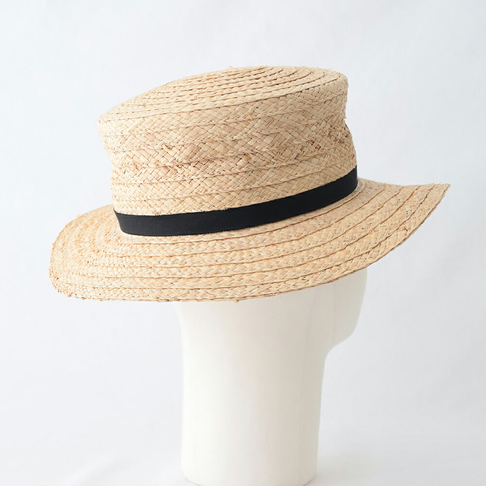 RAFFIA CRUSHED BOATER HAT(WYYY261349)(帽子)【2026春夏】