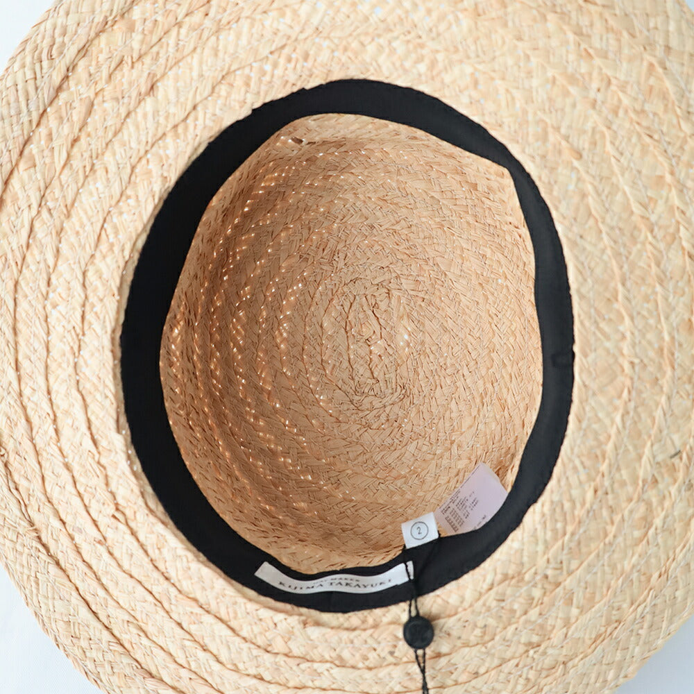 RAFFIA CRUSHED BOATER HAT(WYYY261349)(帽子)【2026春夏】