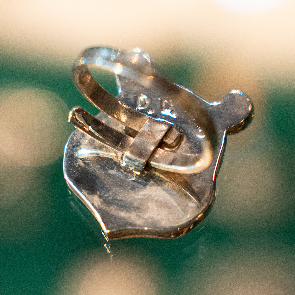 Zuni Inlay Faced Pooh Bear Adjustable Ring<br>【Don Dewa】<br>(RAY101705)