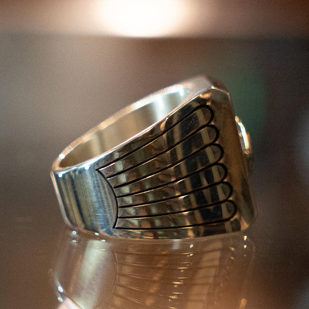 Rectangle Sunburst Design Box Ring【Howard Nelson】(LEW140603)