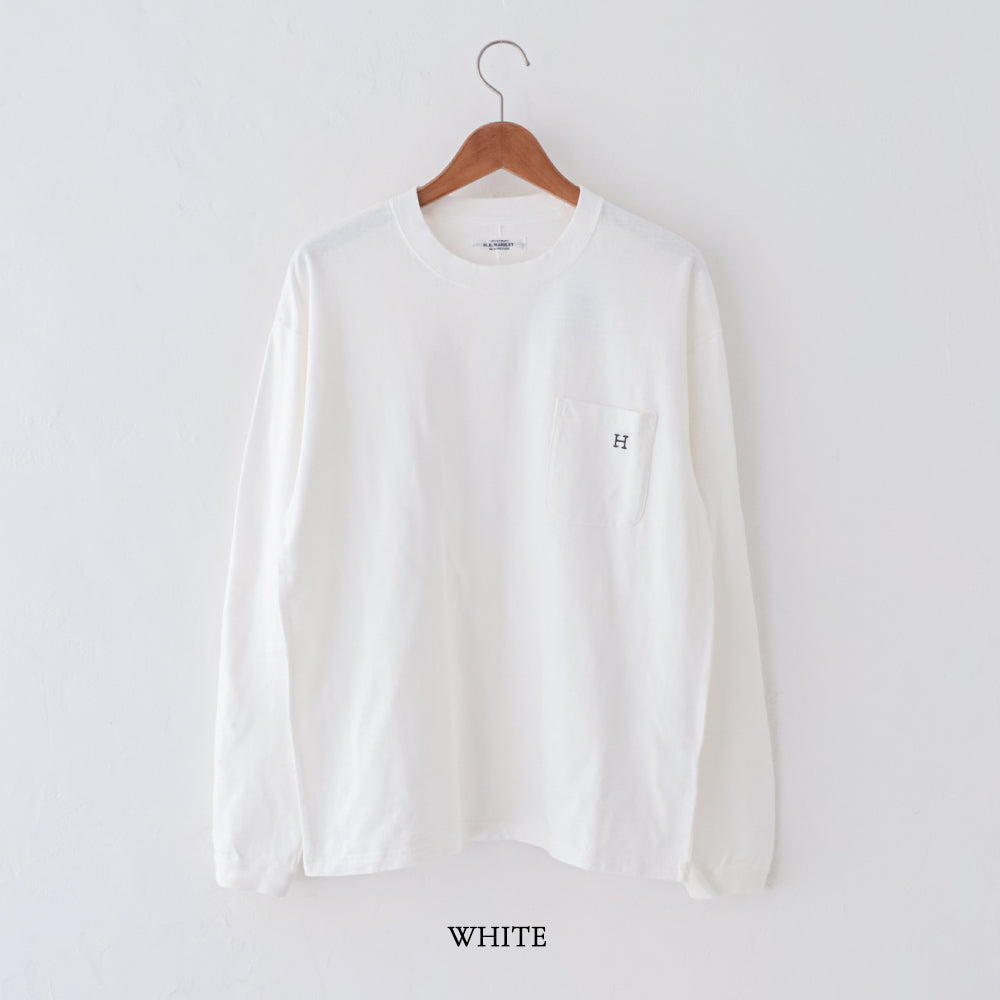 ハリウッドランチマーケット <br>ＷＷスラブテンジク <br>Ｈエンブロイダリーポケット <br>ロングスリーブTシャツ <br>(1017844) <br>HOLLYWOOD RANCH MARKET(レディース/メンズ) <br>【2026春夏】