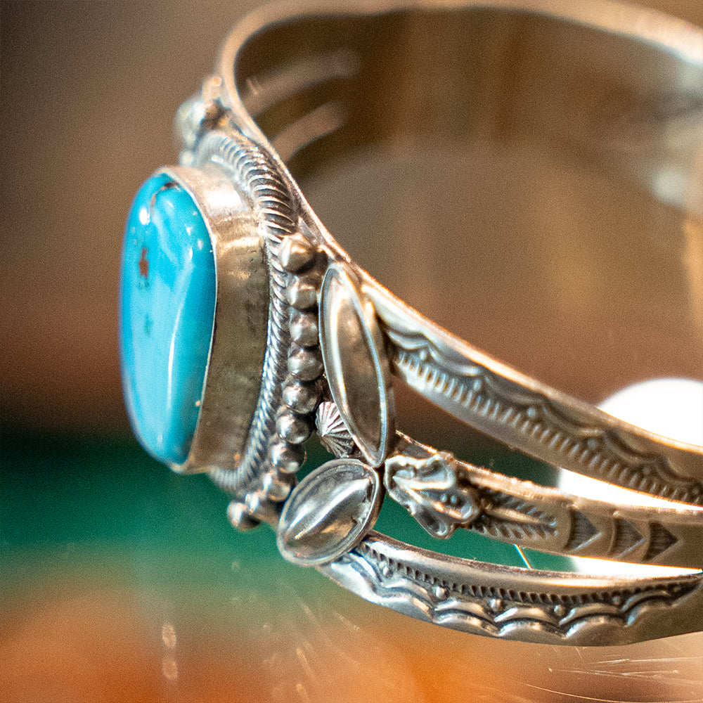 Fred Harvey Style Turquoise Bracelet<br>【Stanley Parker】<br>(SPY212003)