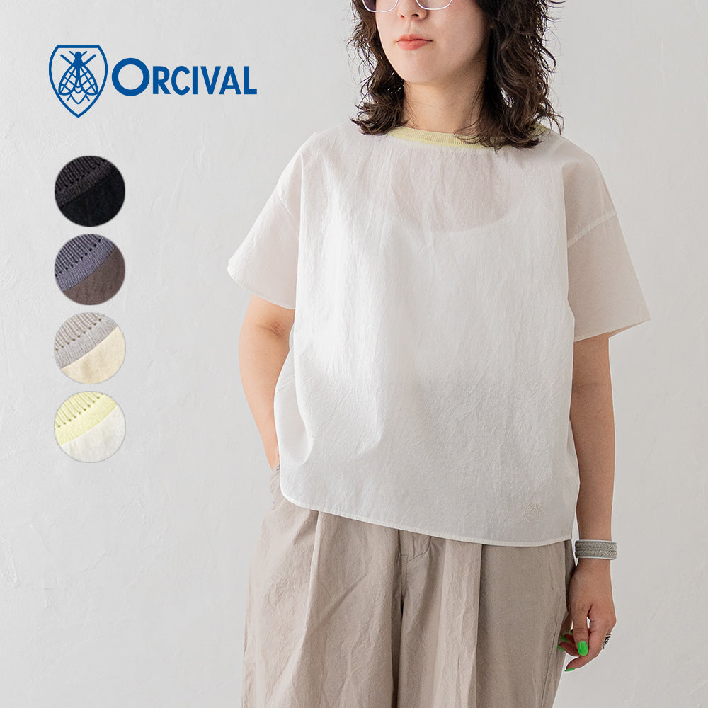 オーシバル <br>エアリーコットン シースループルオーバー <br>(OR-B0450 ARC) <br>AIRY COTTON SEE THROUGH P.O. <br>ORCIVAL(レディース)