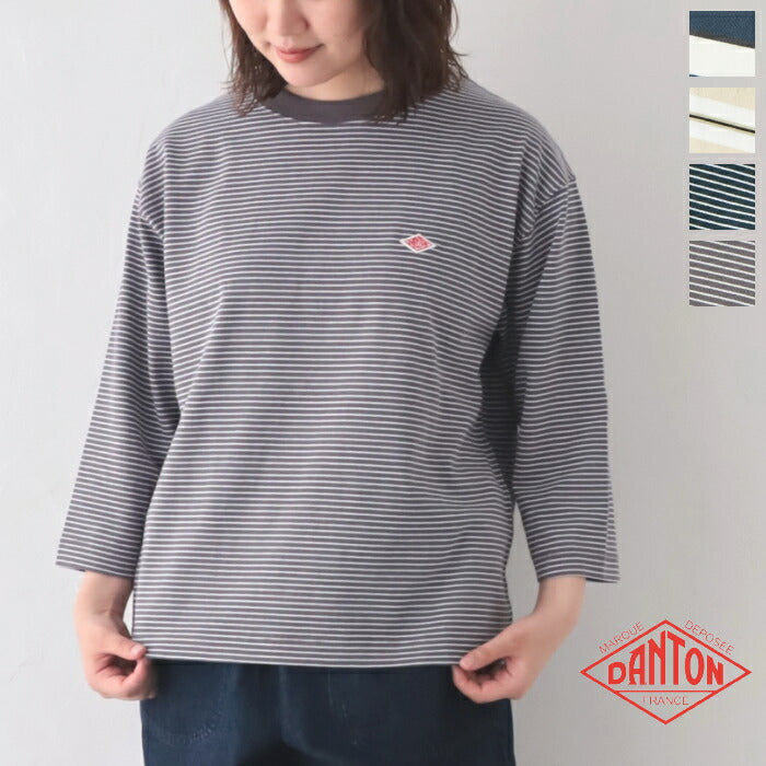 ダントンクルーネック長袖Tシャツ(DT-C0203TCB)T/COPENENDJERSEYSWEATT-SHIRTDANTON(レディース)【2023春夏】*送料無料*【後払い決済不可】*