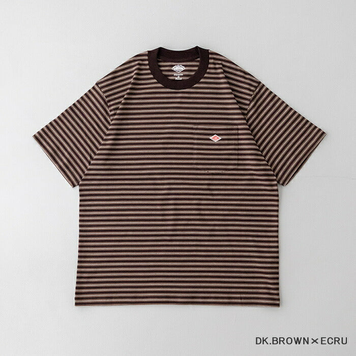 ダントンコットンポリエステルボーダーポケットTシャツ(DT-C0198TCB-ST)T/COPENENDJERSEYPOCKETT-SHIRTDANTON(メンズ)【2025春夏】*送料無料*【後払い決済不可】*