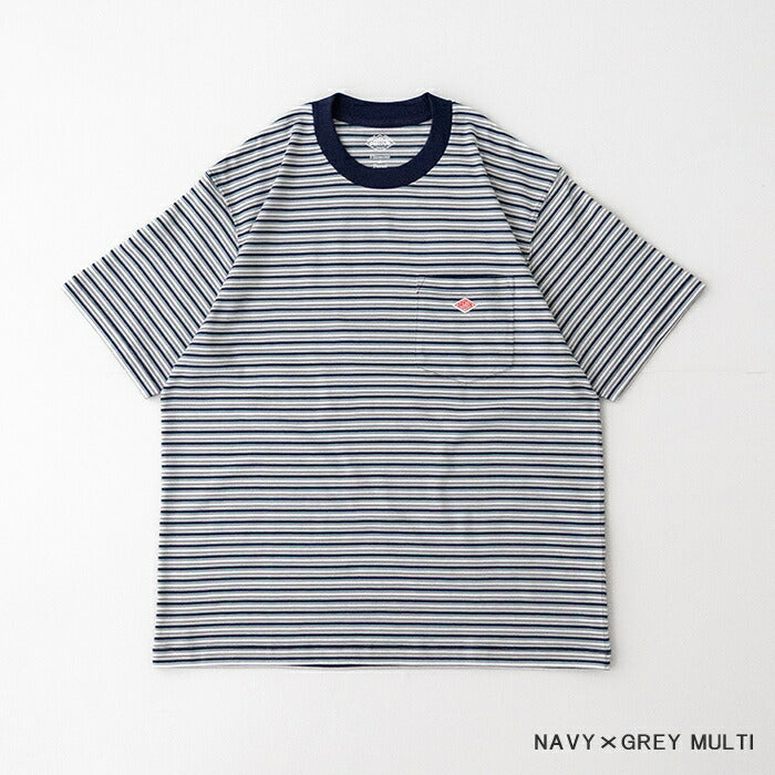 ダントンコットンポリエステルボーダーポケットTシャツ(DT-C0198TCB-ST)T/COPENENDJERSEYPOCKETT-SHIRTDANTON(メンズ)【2025春夏】*送料無料*【後払い決済不可】*